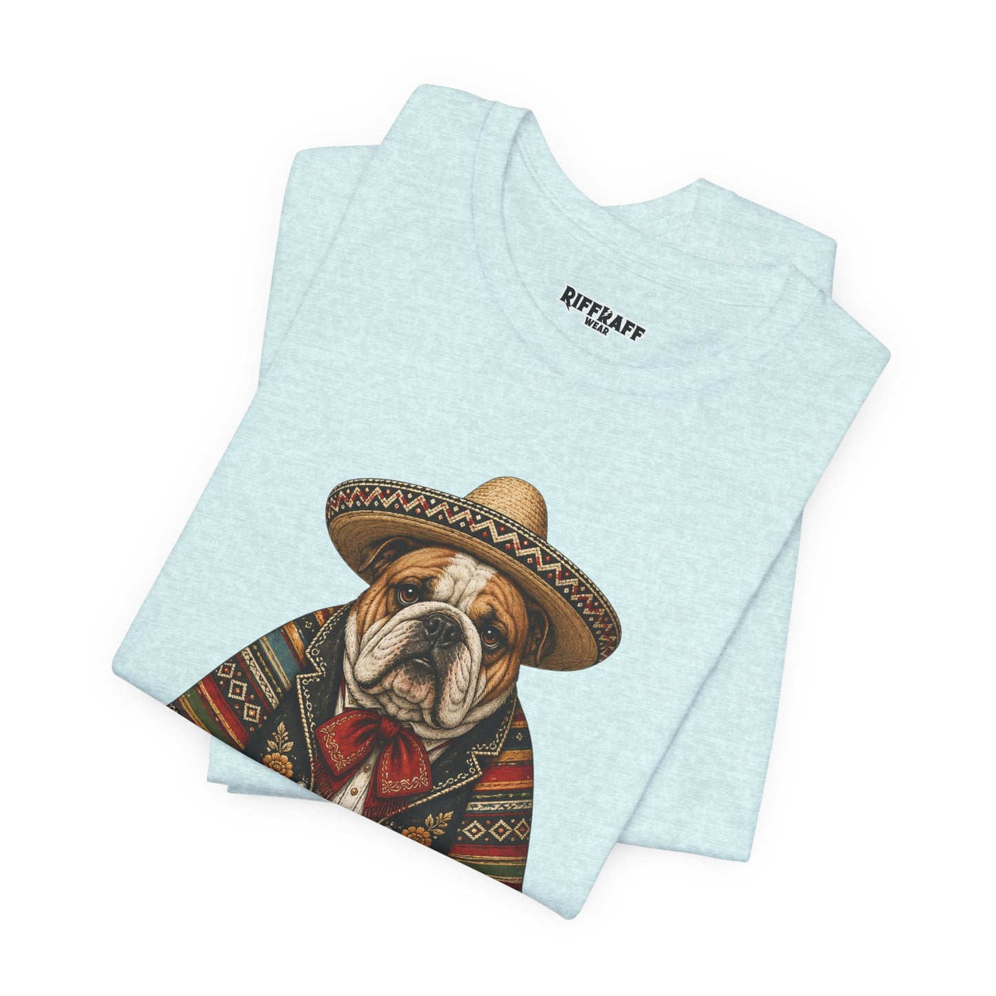 Bulldog in Sombrero T‑Shirt "Adios, Bitchachos!" Funny Mexican Fiesta Tee