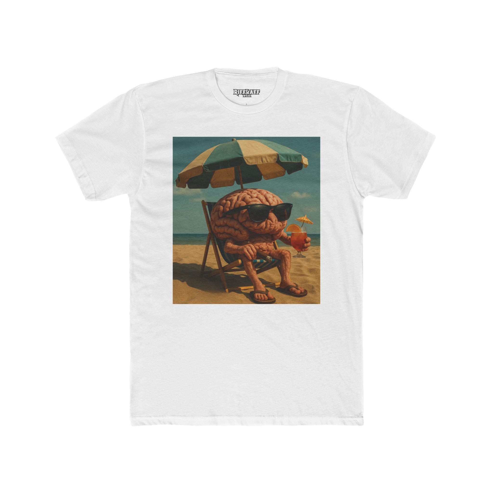 Chill Vibes Brain Art Unisex Cotton Crew Tee - Riff Raff Wear