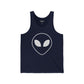 Unisex Jersey Tank with Om Symbol - Spiritual & Relaxed Vibe - Riff Raff Wear