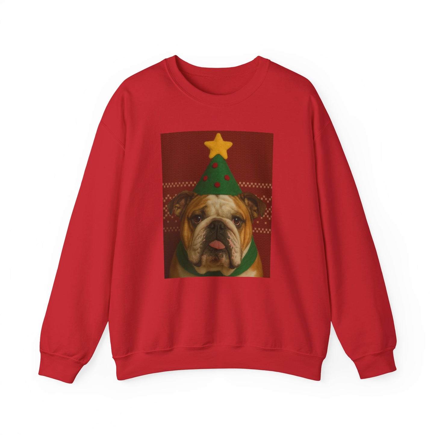 Bulldog Christmas Sweatshirt | Festive Dog Apparel, Holiday Gift, Ugly Sweater Party, Cozy Winter Wear, Pet Lover Gift - Riff Raff Wear
