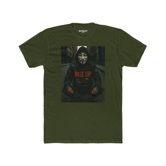 Unisex Cotton Crew Tee - Rise Up Graphic Shirt for Activism and Self-Expression - Riff Raff Wear
