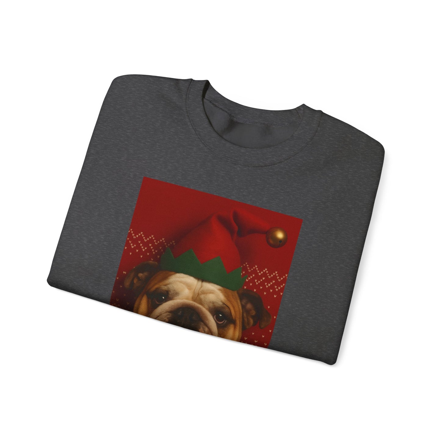 Festive Bulldog Christmas Sweatshirt, Cozy Sweatshirt, Holiday Apparel, Dog Lover Gift, Christmas Sweater, Fun Winter Outfit - Rif Raff Wear