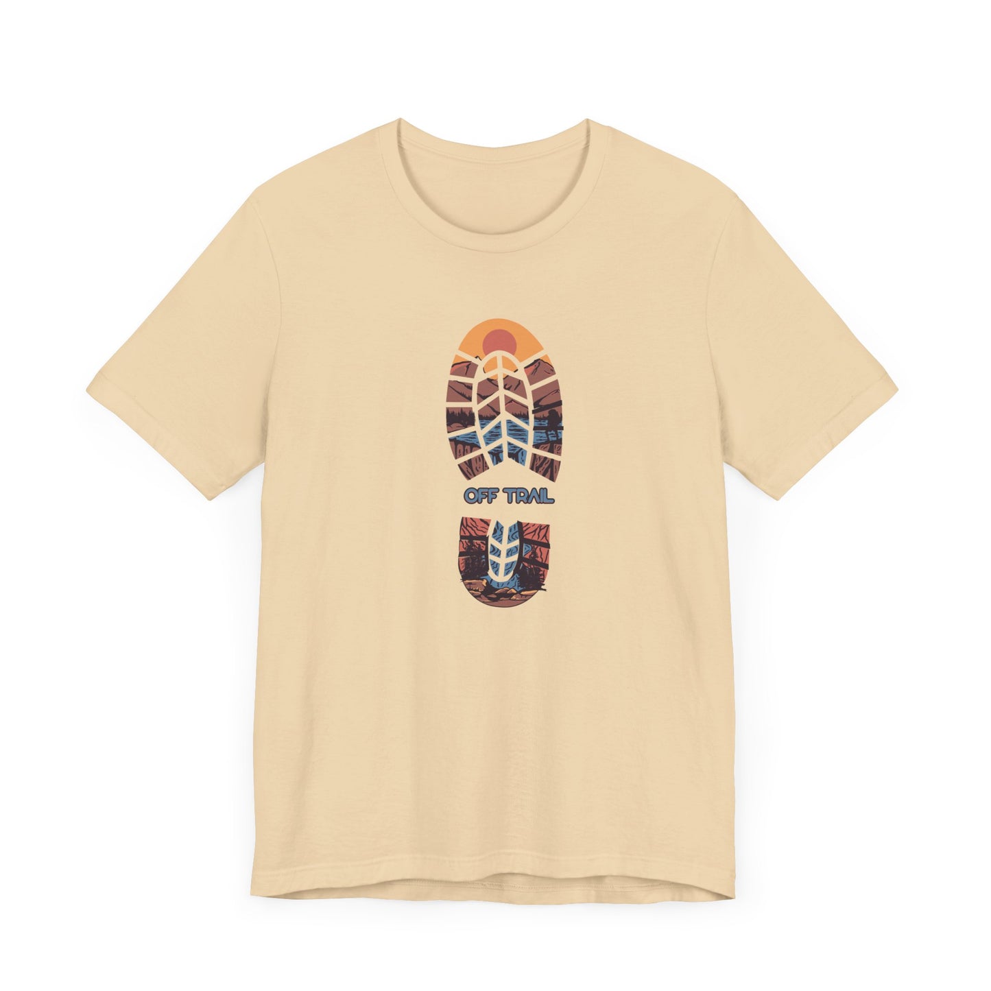 Off Trail Boot Print Unisex Jersey Short Sleeve Tee