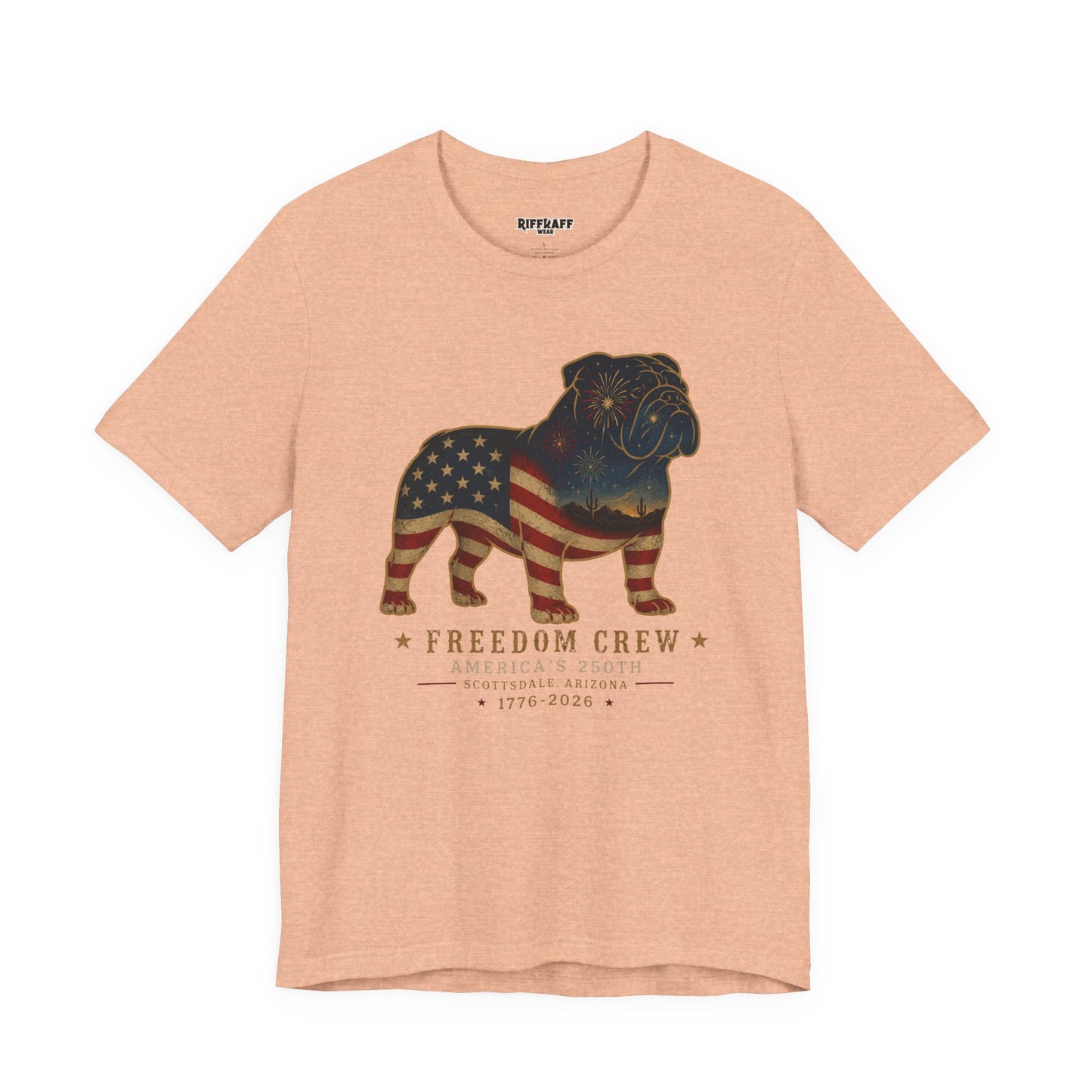 Freedom Crew English Bull Dog T-Shirt – Patriotic Bulldog Flag Tee