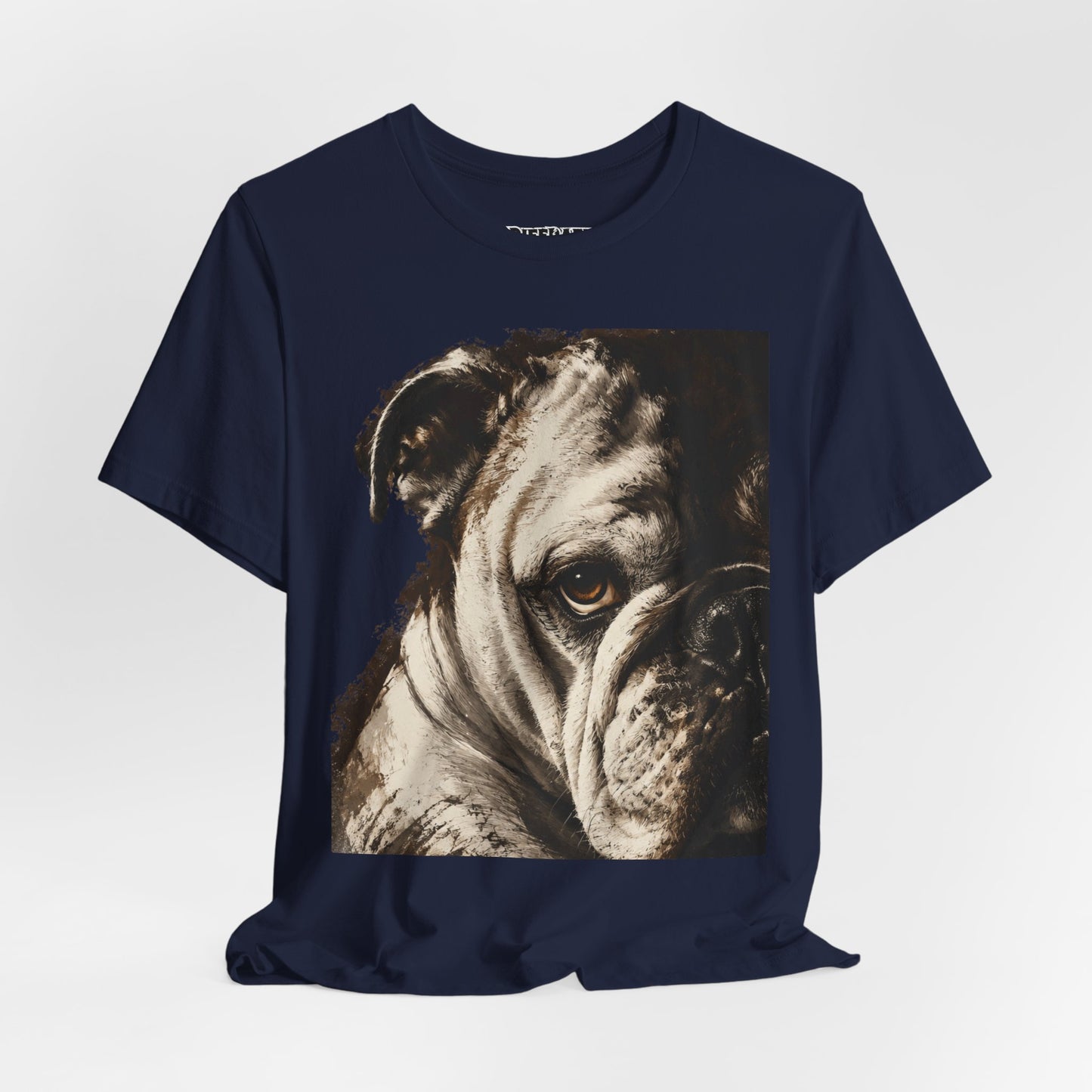 Bulldog Portrait T-Shirt Vintage Sepia Dog Graphic Tee