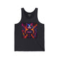 Cosmic Cat Unisex Jersey Tank - Vibrant Funky Graphic Tee - Riff Raff Wear