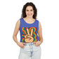 Unisex Peace Sign Tank Top - Vibrant Garment-Dyed Casual Wear - Riff Raff Wear