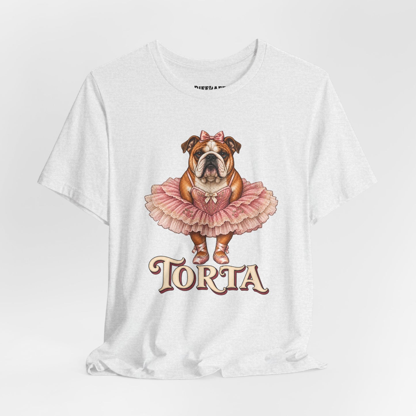 Bulldog Ballerina T-Shirt 'Torta' Cute Dog Graphic Tee