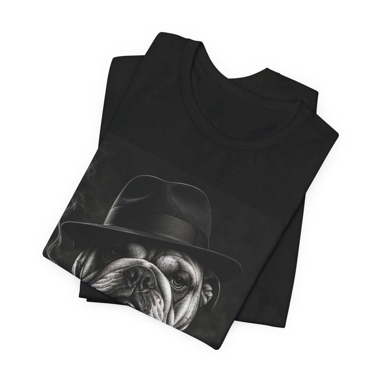 Bulldog Mobster T-Shirt  Vintage Noir Dog Graphic Tee
