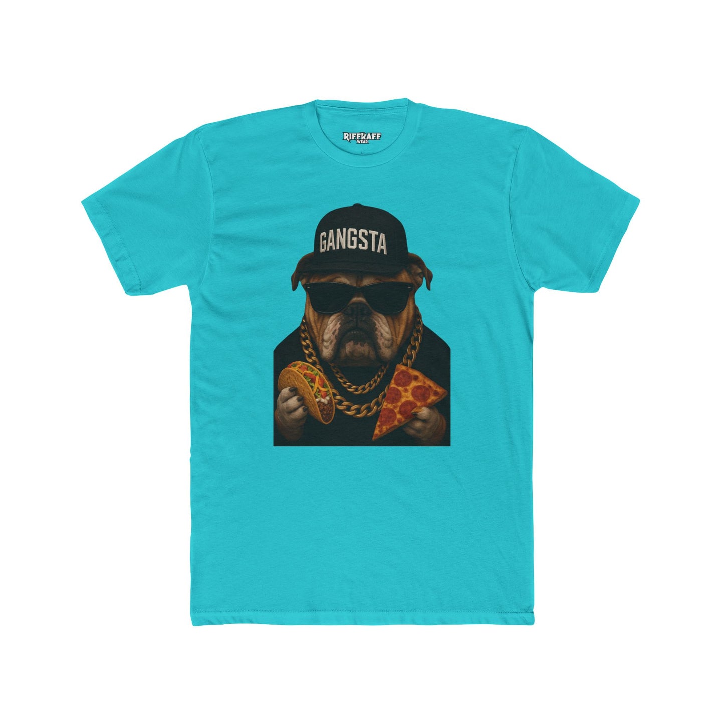 Gangsta Dog Unisex Cotton Crew Tee - Fun & Playful Graphic Shirt - Riff Raff Wear