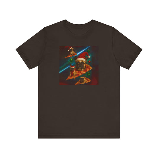 Festive Pet-Themed Short Sleeve Tee, Christmas Gift, Dog Lover Shirt, Holiday Humor T-Shirt, Fun Seasonal Fashion - Riff Raff Wear