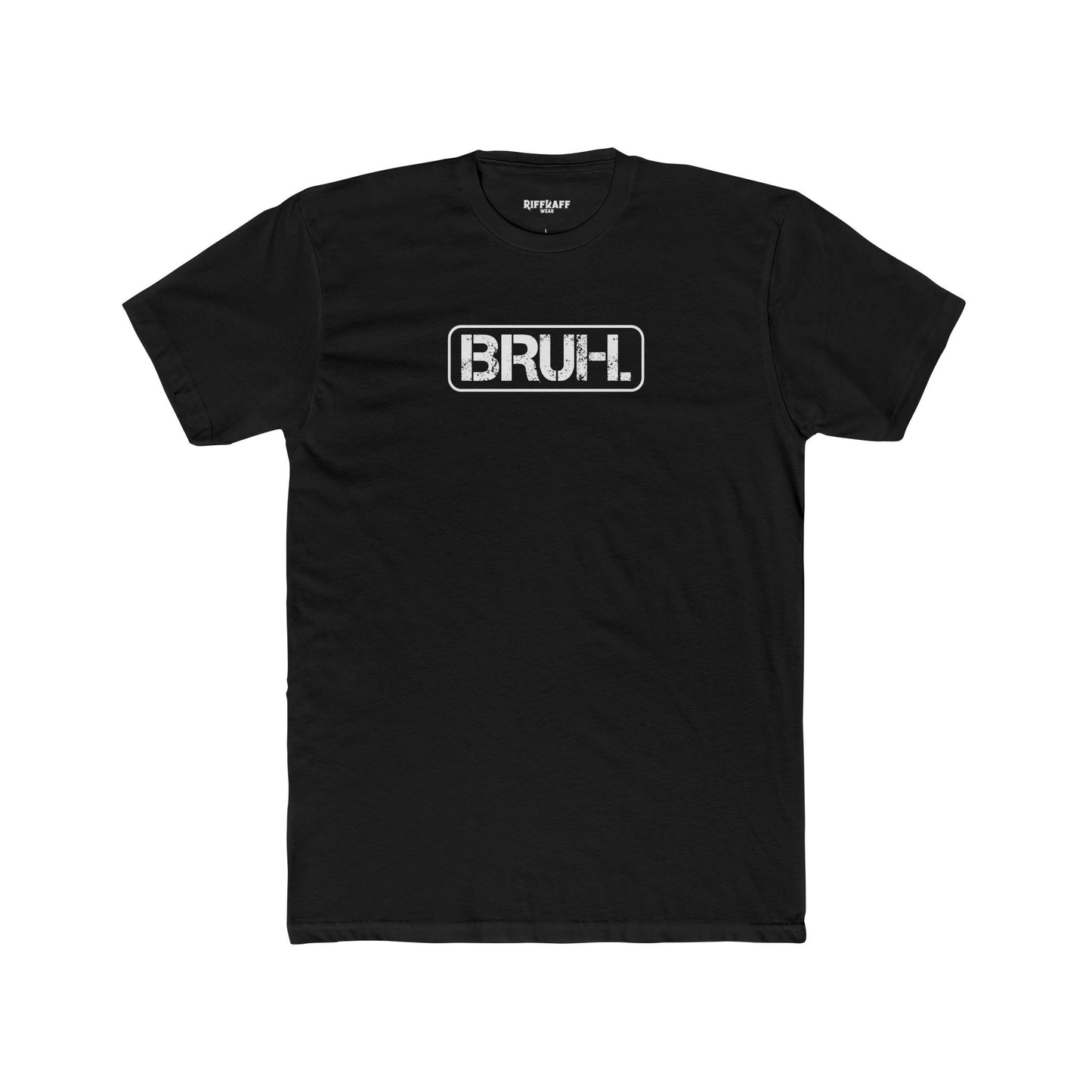 Unisex Cotton Crew Tee - Minimalist 'BRUH' Graphic T-Shirt for Casual Style - Riff Raff Wear