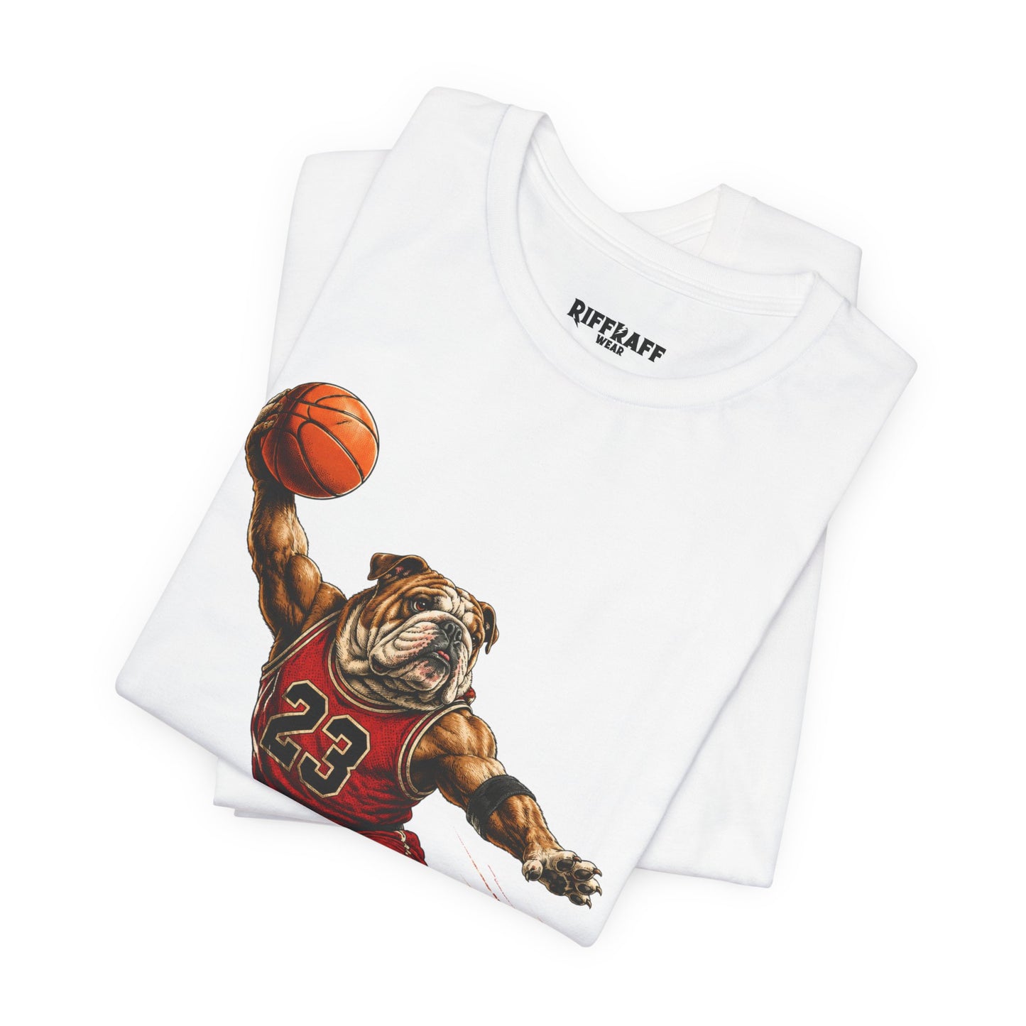 Bulldog Dunk Basketball T‑Shirt, Retro #23 Slam Dunk Graphic Tee