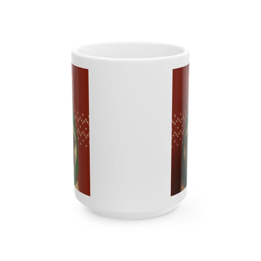 Festive Goddess Ceramic Mug - Perfect for Coffee Lovers, Christmas Gifts, Holiday Decor, New Year Celebrations - Riff Raff Wear