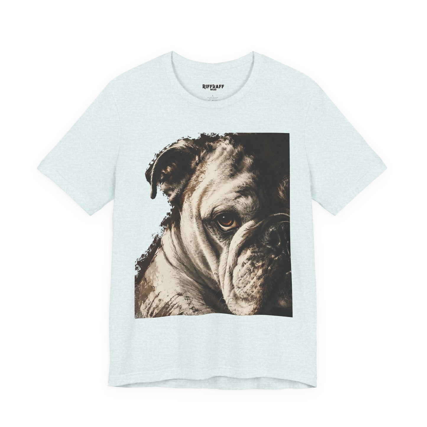 Bulldog Portrait T-Shirt Vintage Sepia Dog Graphic Tee