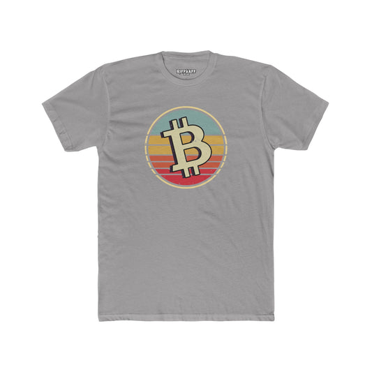 Retro Bitcoin Unisex Cotton Crew Tee - Casual Cryptocurrency Bitcoin Shirt - Riff Raff Wear