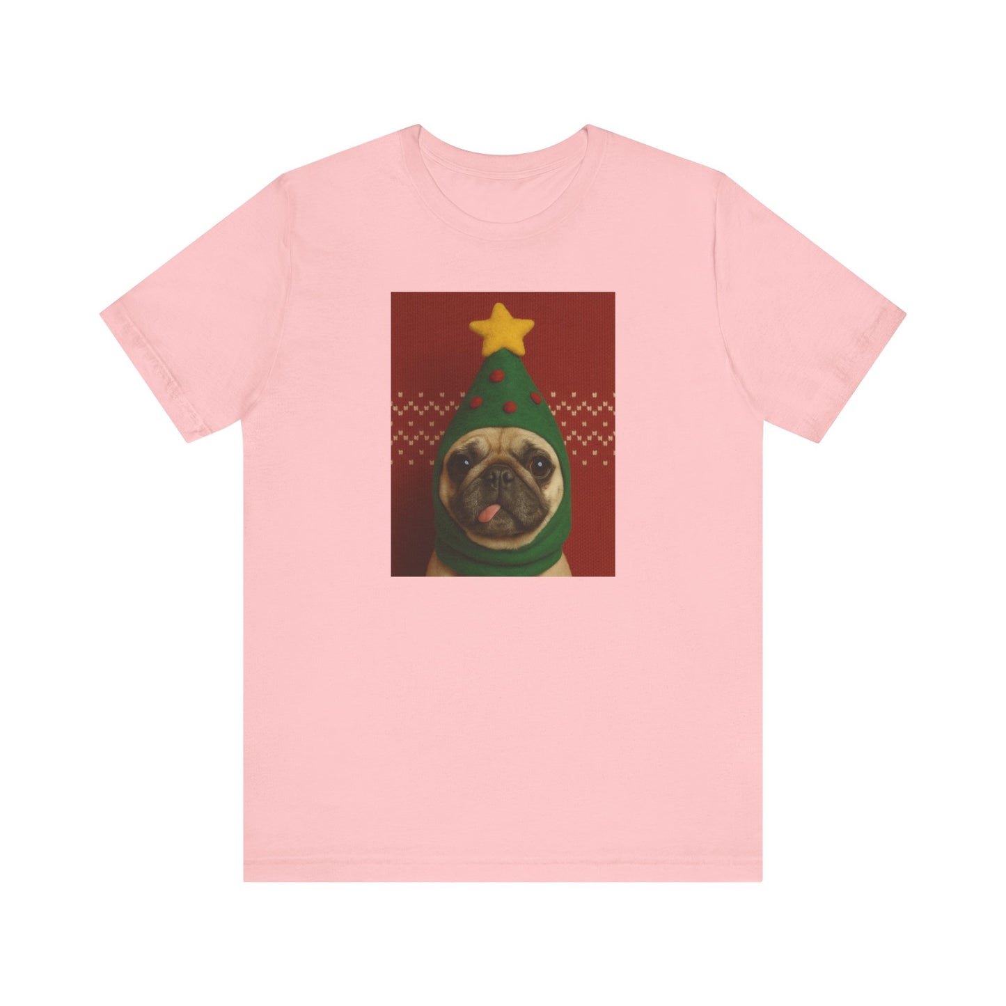 Christmas Pug Tee | Unisex Jersey Short Sleeve Tee, Fun Holiday T-Shirt, Cute Dog Shirt, Gift for Pet Lovers, Festive Apparel, Party Wear - Riff Raff Wear