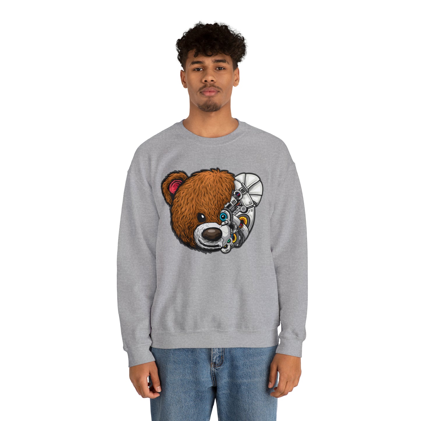 Riff Raff Wear Cyborg Bear Unisex Heavy Blend™ Crewneck Sweatshirt