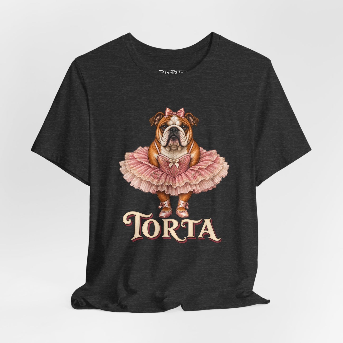 Bulldog Ballerina T-Shirt 'Torta' Cute Dog Graphic Tee