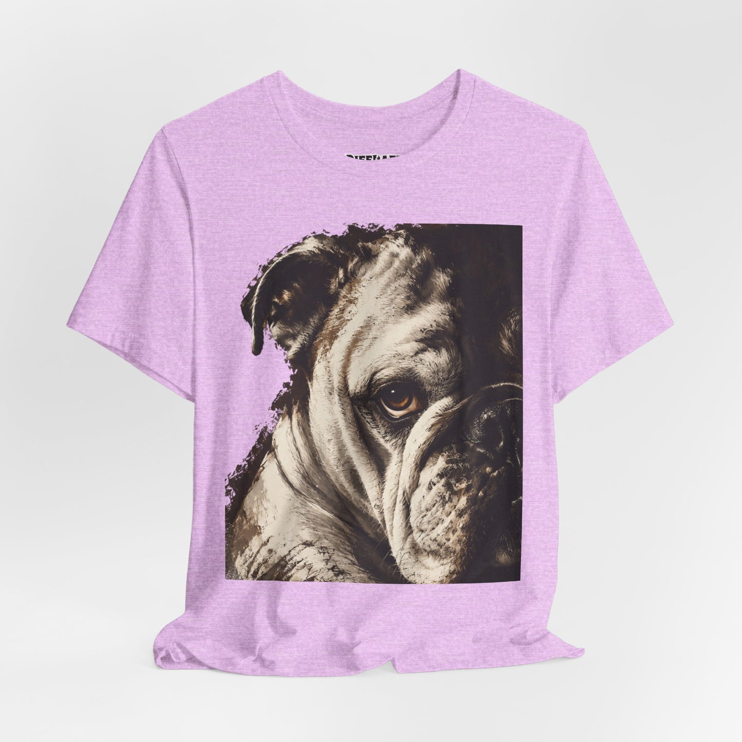 Bulldog Portrait T-Shirt Vintage Sepia Dog Graphic Tee