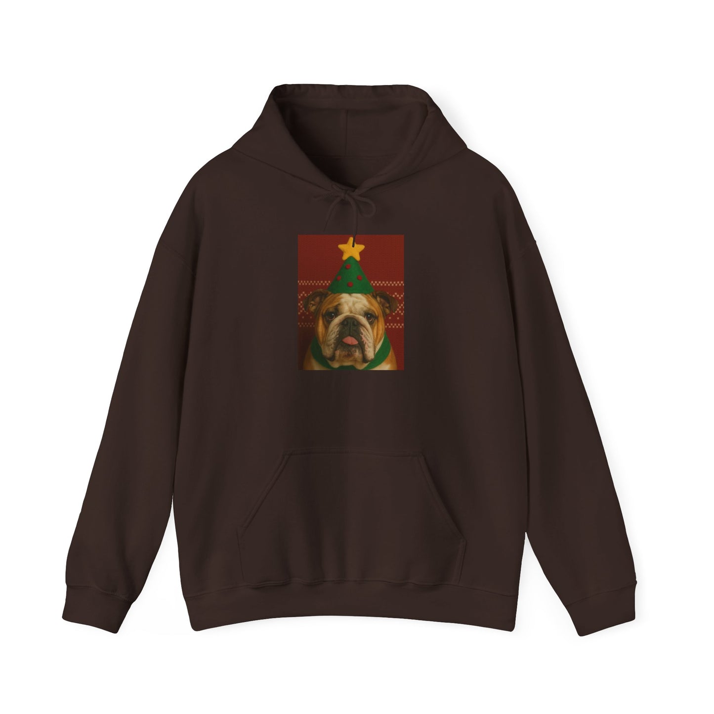Christmas Bulldog Hoodie, Unisex Sweatshirt, Cozy Holiday Gift, Dog Lover Apparel, Festive Sweater For Winter Celebrations - Riff Raff Wear