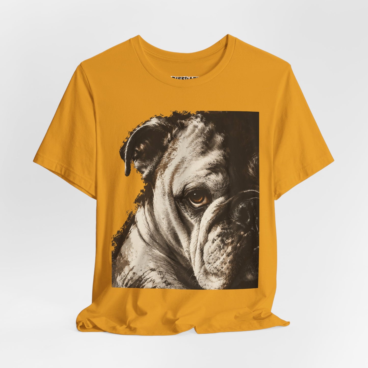 Bulldog Portrait T-Shirt Vintage Sepia Dog Graphic Tee