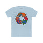 Colorful Recycle Symbol Unisex Cotton Crew Tee - Eco-Friendly Fashion - Riff Raff Wear