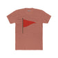 Unisex Cotton Crew Tee with Red Flag Design - Casual Wear for Trendsetters - Riff Raff Wear
