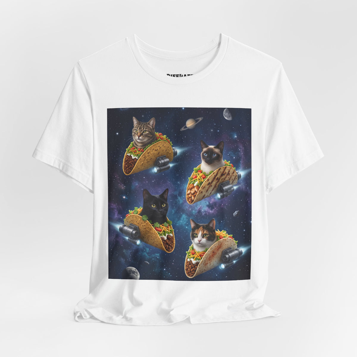 Cat Taco Space Tee  Funny Cosmic Cats in Tacos T-Shirt