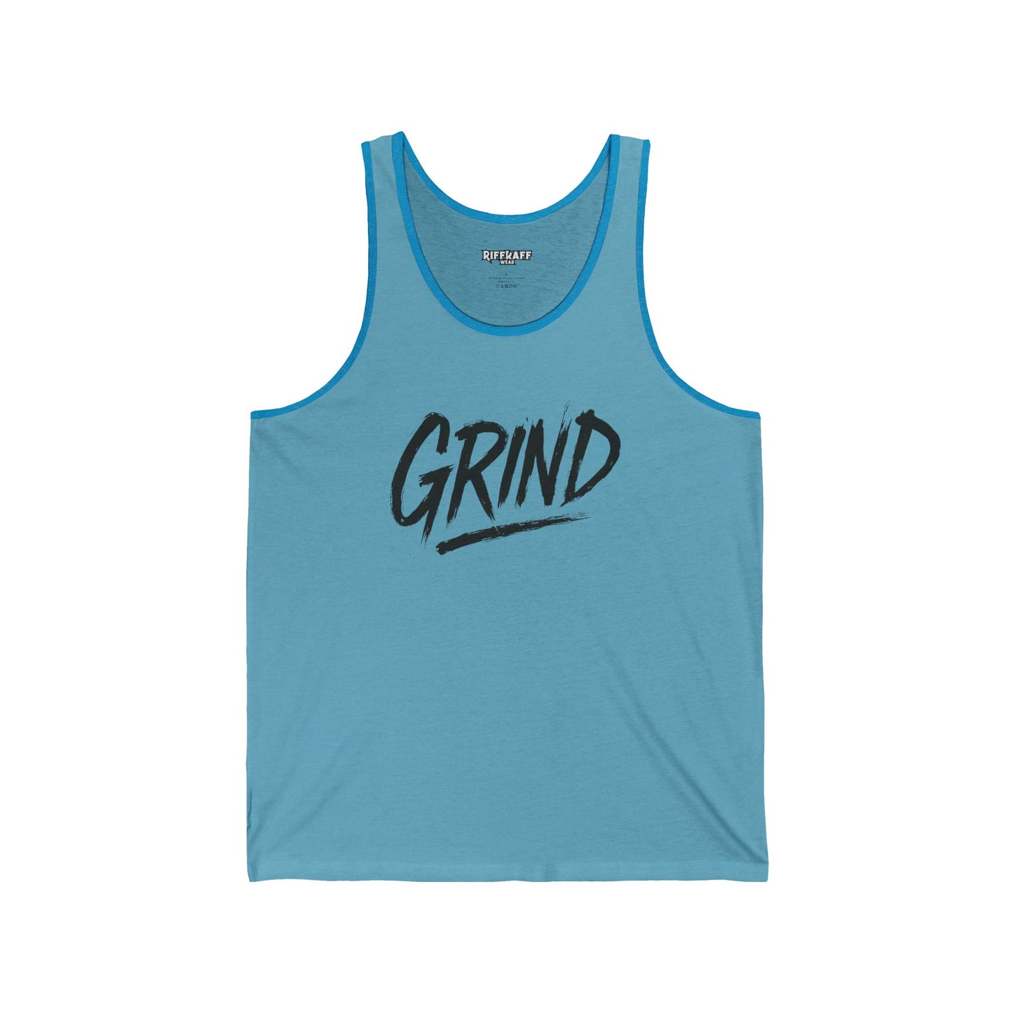 Motivational 'GRIND' Unisex Jersey Tank - Comfort Fit Workout Apparel - Riff Raff Wear