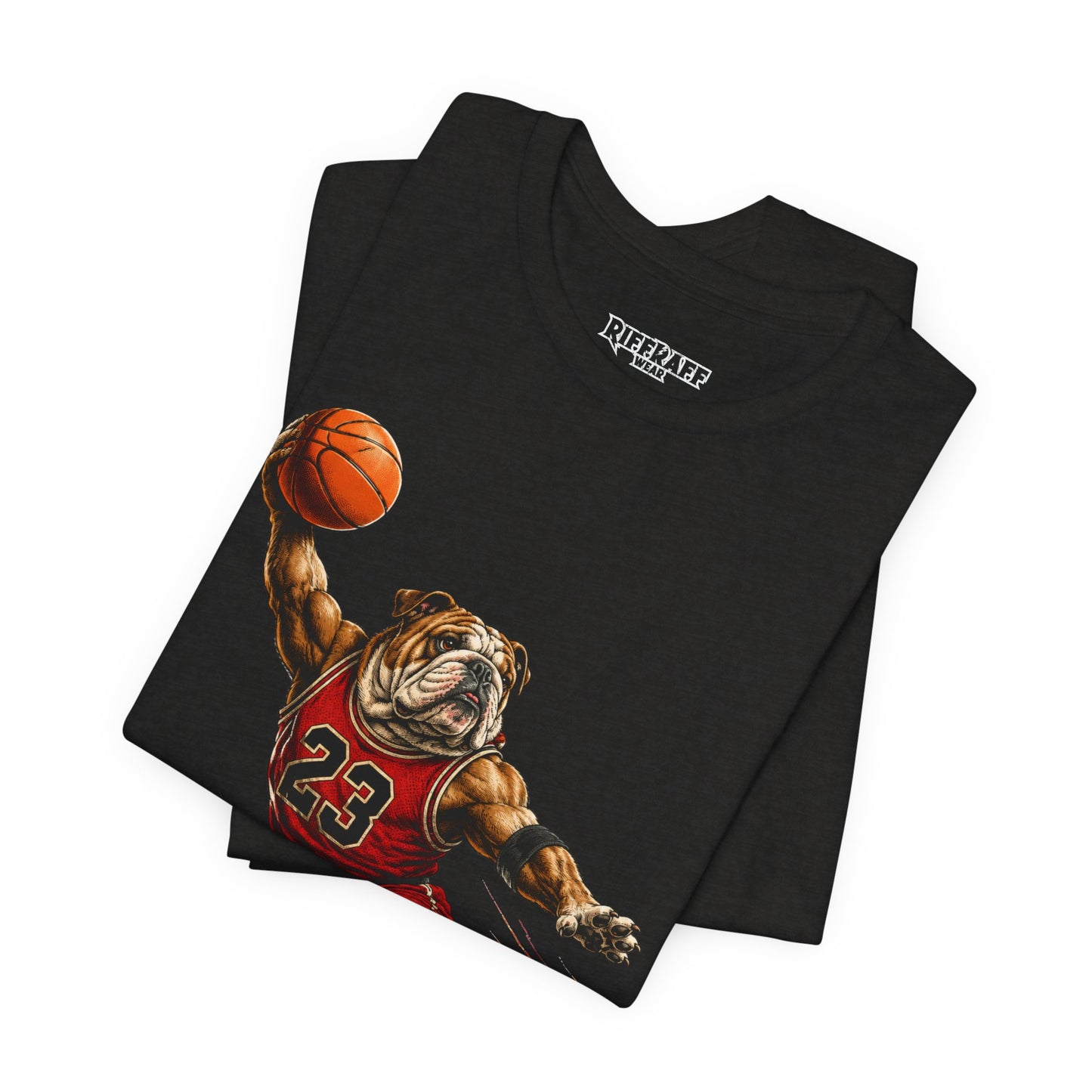 Bulldog Dunk Basketball T‑Shirt, Retro #23 Slam Dunk Graphic Tee