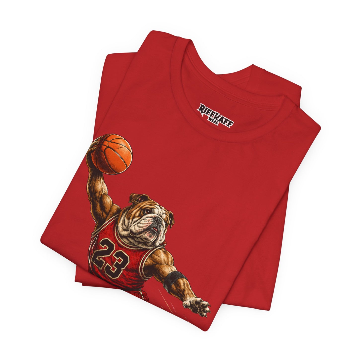 Bulldog Dunk Basketball T‑Shirt, Retro #23 Slam Dunk Graphic Tee