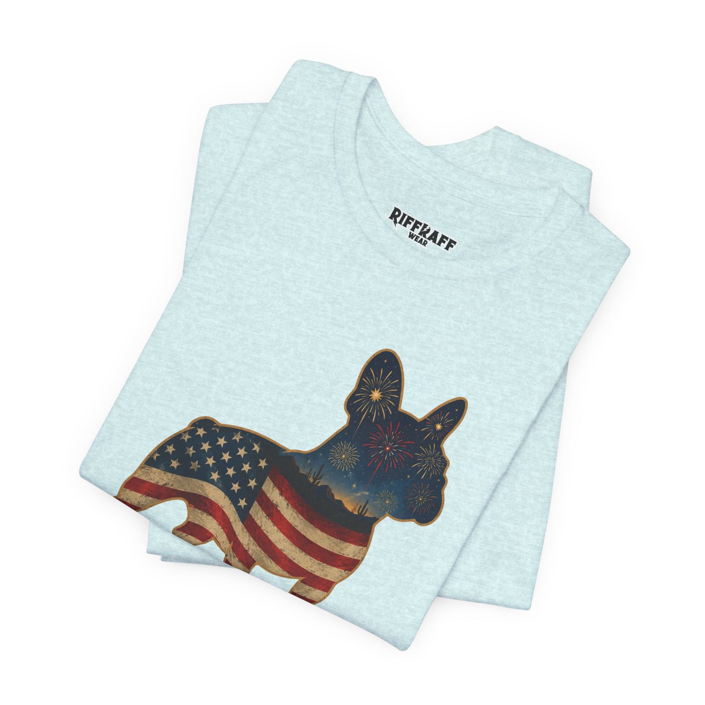 Freedom Crew Frenchie T-Shirt – Patriotic Bulldog Flag Tee