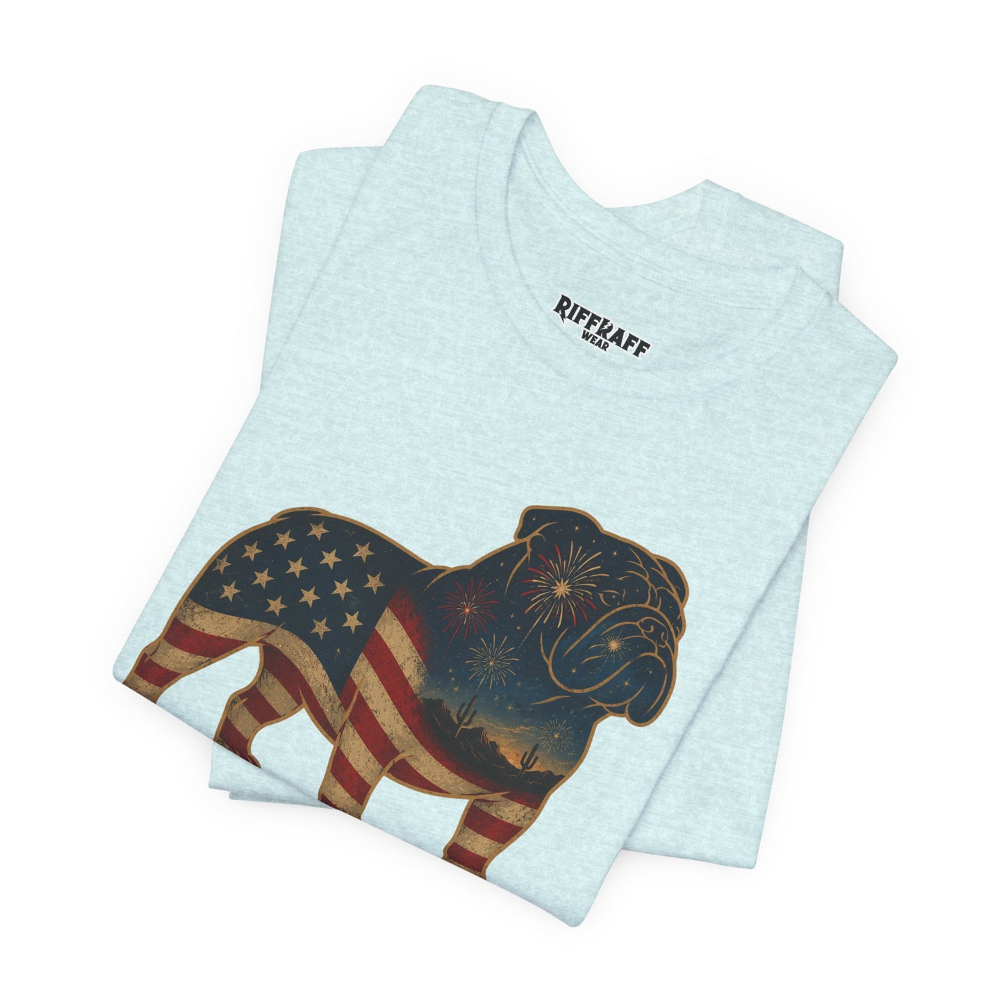 Freedom Crew English Bull Dog T-Shirt – Patriotic Bulldog Flag Tee