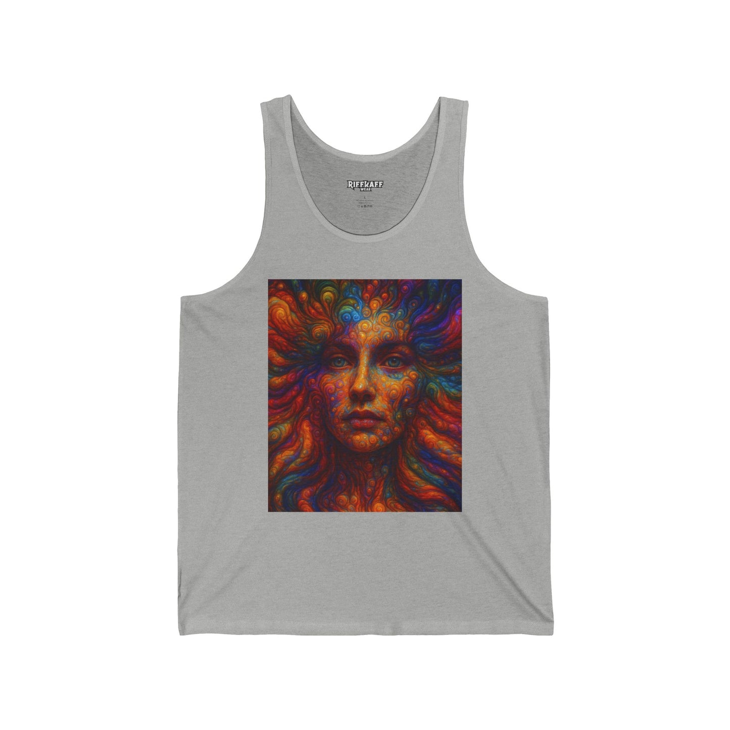 Colorful Artistic Unisex Jersey Tank - Vibrant Design for Creative Souls - Riff Raff Wear