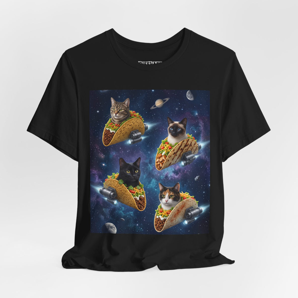 Cat Taco Space Tee  Funny Cosmic Cats in Tacos T-Shirt