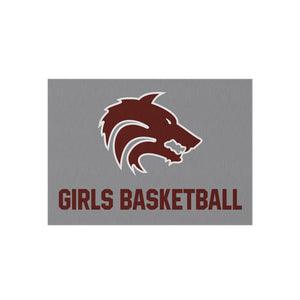 Girls Basketball Outdoor Rug — DMHS Wolf Mascot Team