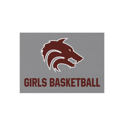 Girls Basketball Outdoor Rug — DMHS Wolf Mascot Team