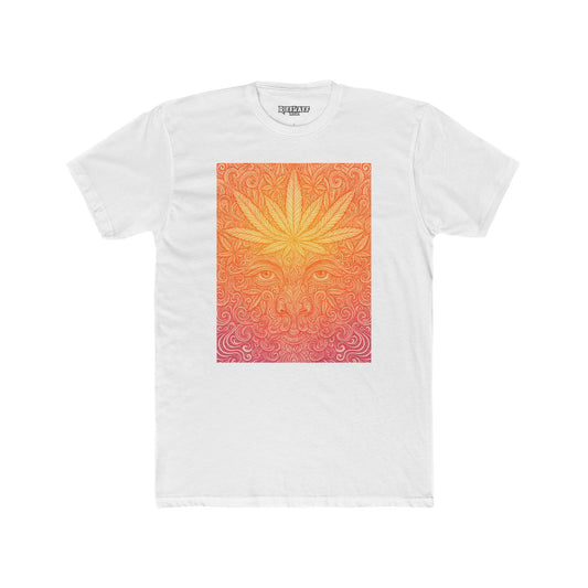 Bohemian Vibes Unisex Cotton Crew Tee - Psychedelic Sunset Design - Riff Raff Wear