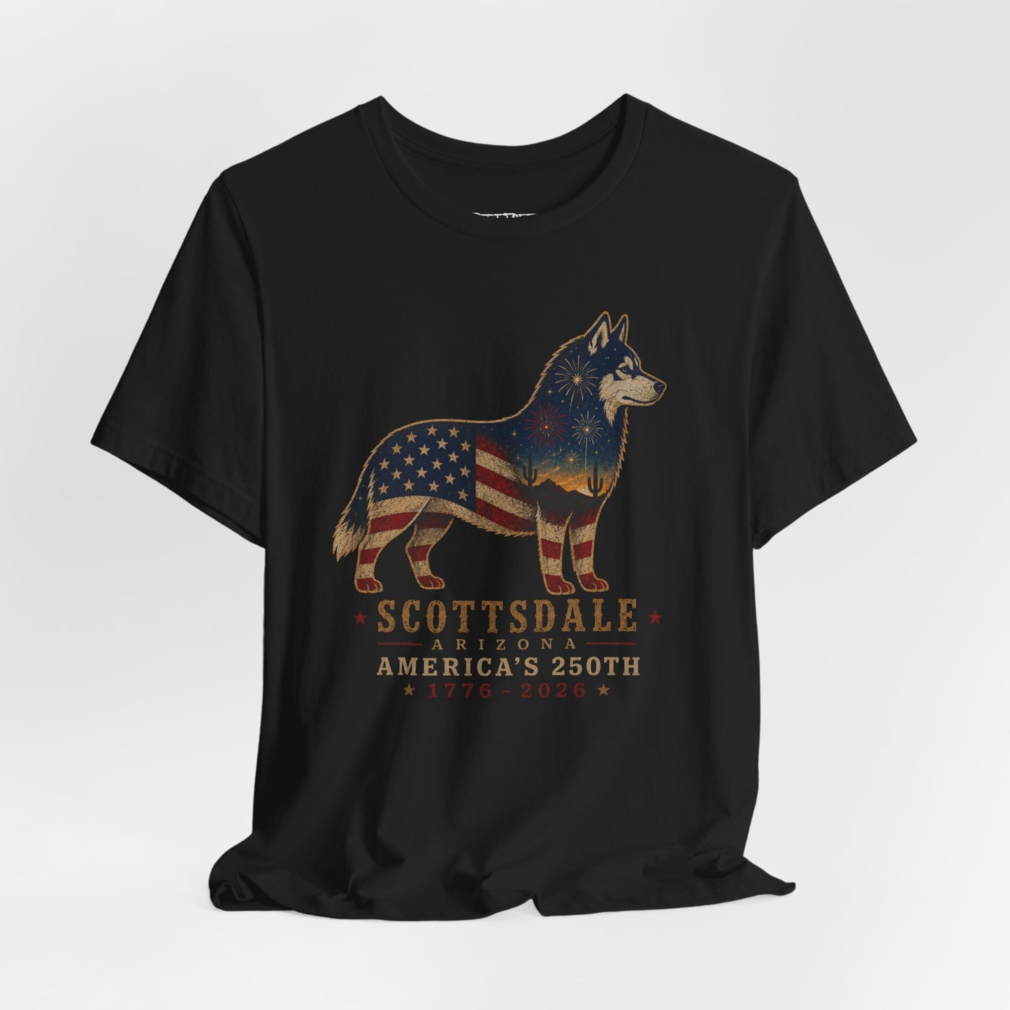 Freedom Crew T-Shirt – Patriotic Husky Flag Tee