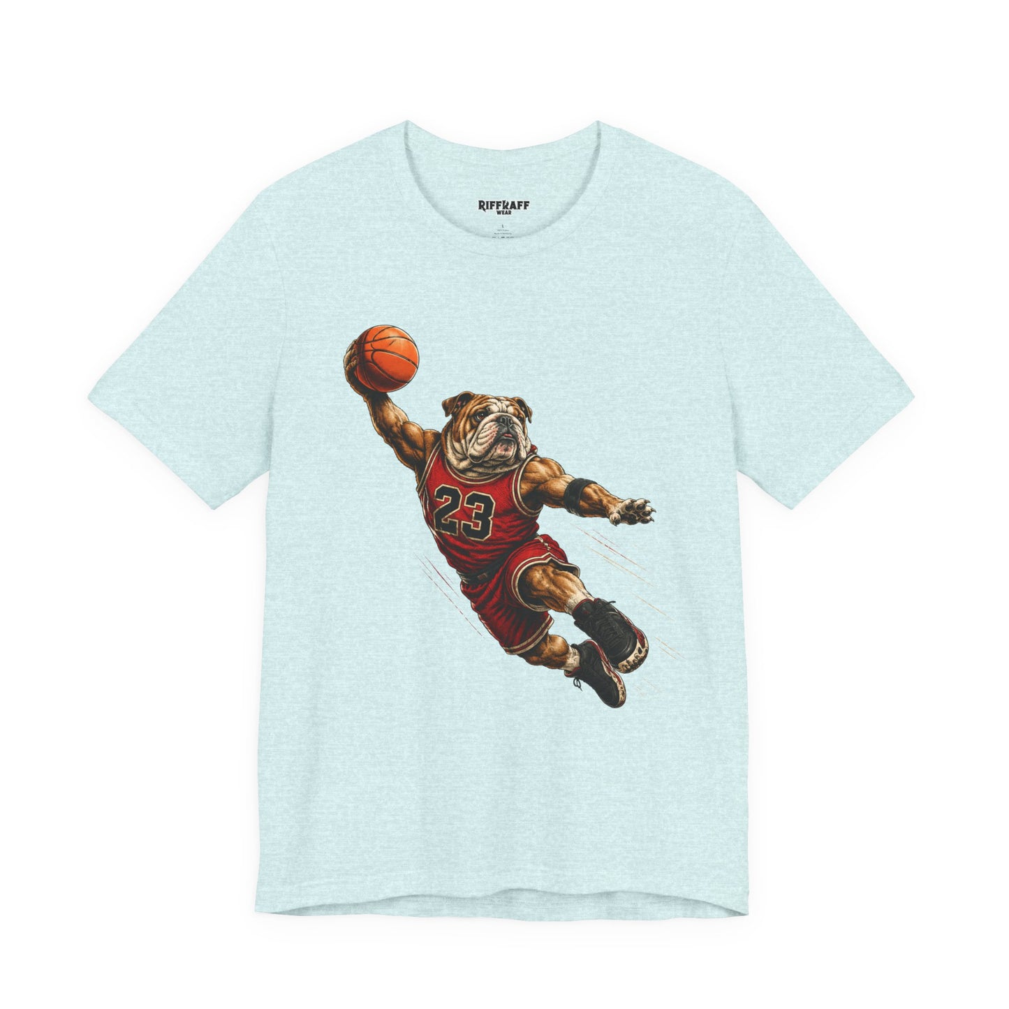 Bulldog Dunk Basketball T‑Shirt, Retro #23 Slam Dunk Graphic Tee