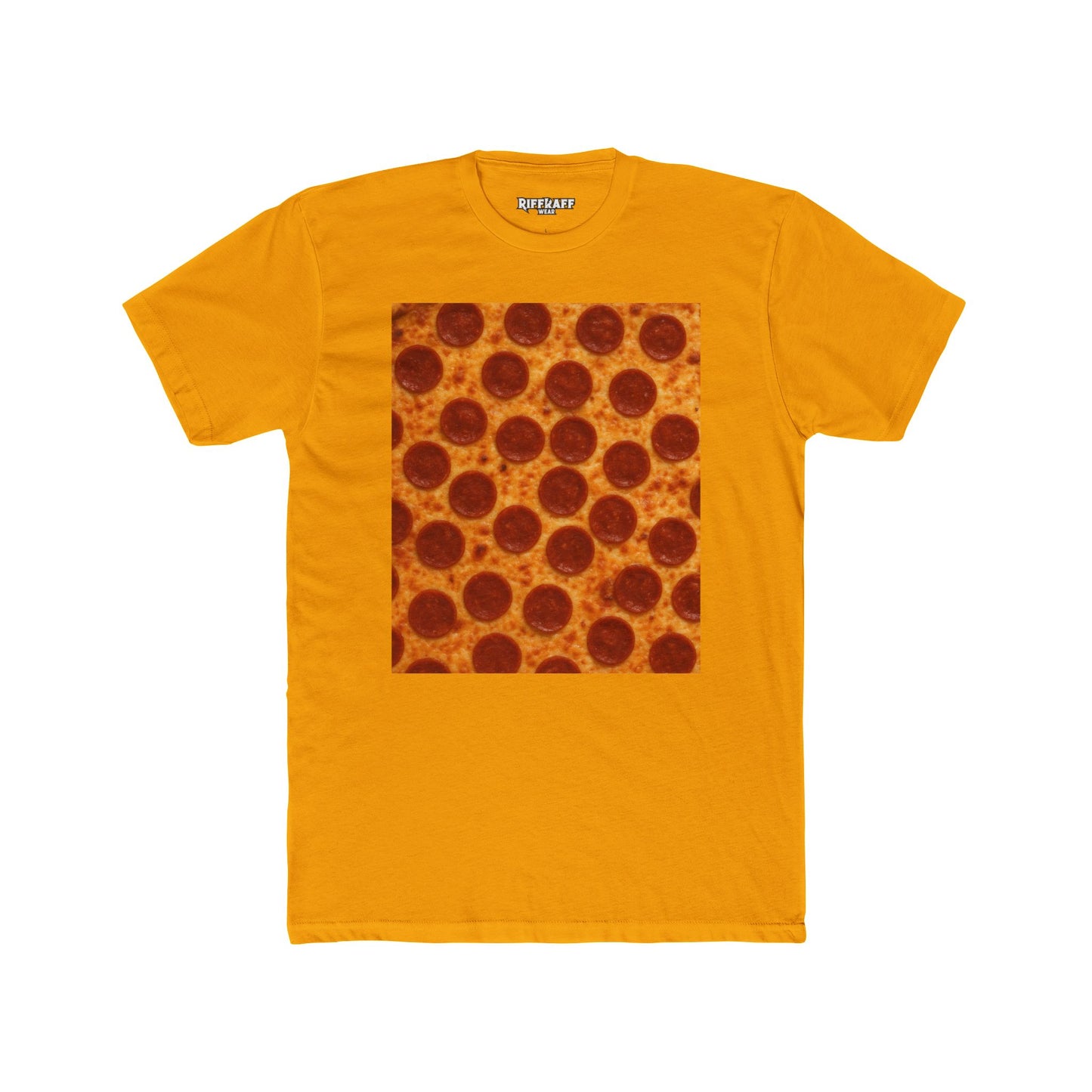 Pizza Pattern Unisex Cotton Crew Tee - Fun Foodie Fashion -Riff Raff Wear