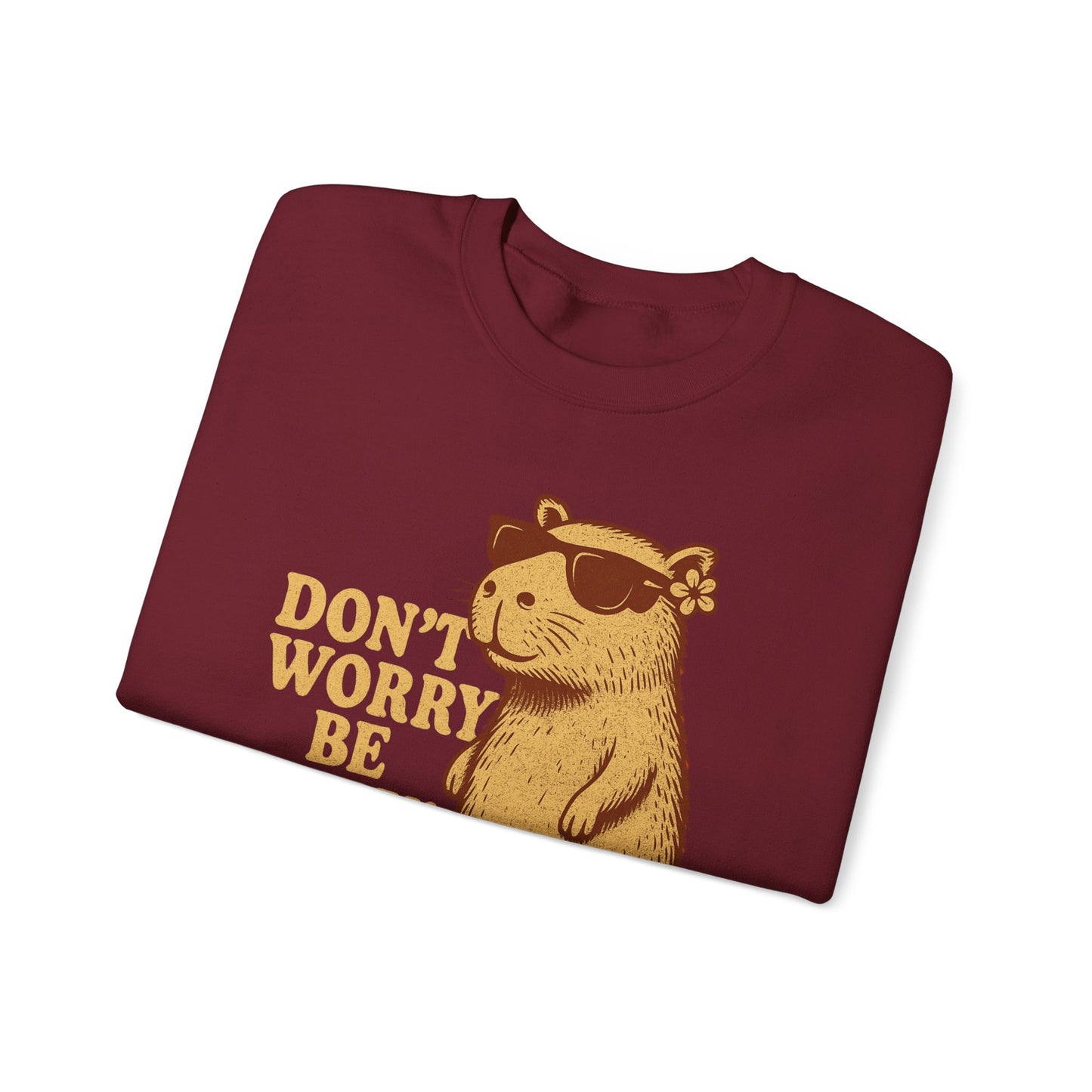 Don't Worry Be Capy! - Unisex Heavy Blend Crewneck Sweatshirt - Riff Raff Wear
