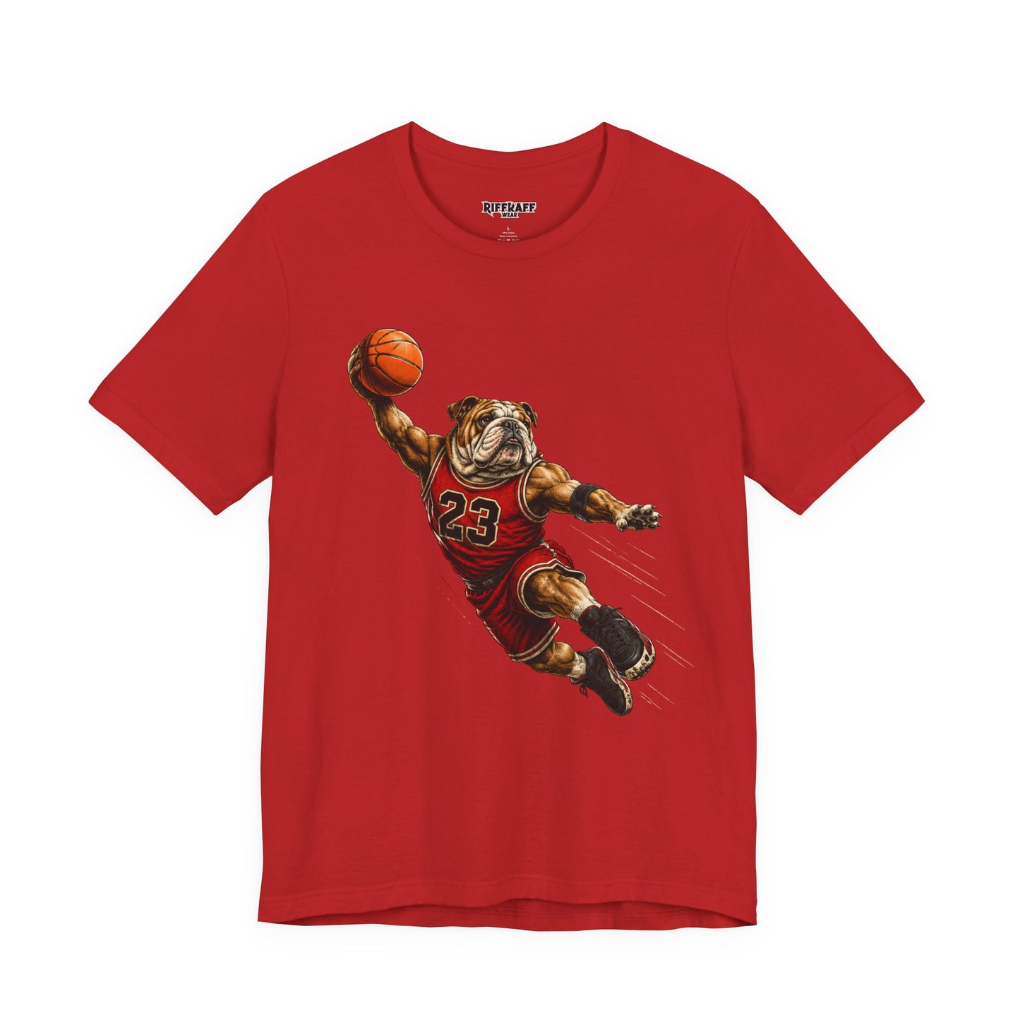 Bulldog Dunk Basketball T‑Shirt, Retro #23 Slam Dunk Graphic Tee