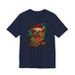 Festive Dog Pizza Tee - Unisex Short Sleeve T-Shirt, Funny Holiday Shirt, Pet Lover Gift, Christmas Apparel, Cute Animal Tee - Riff Raff Wear