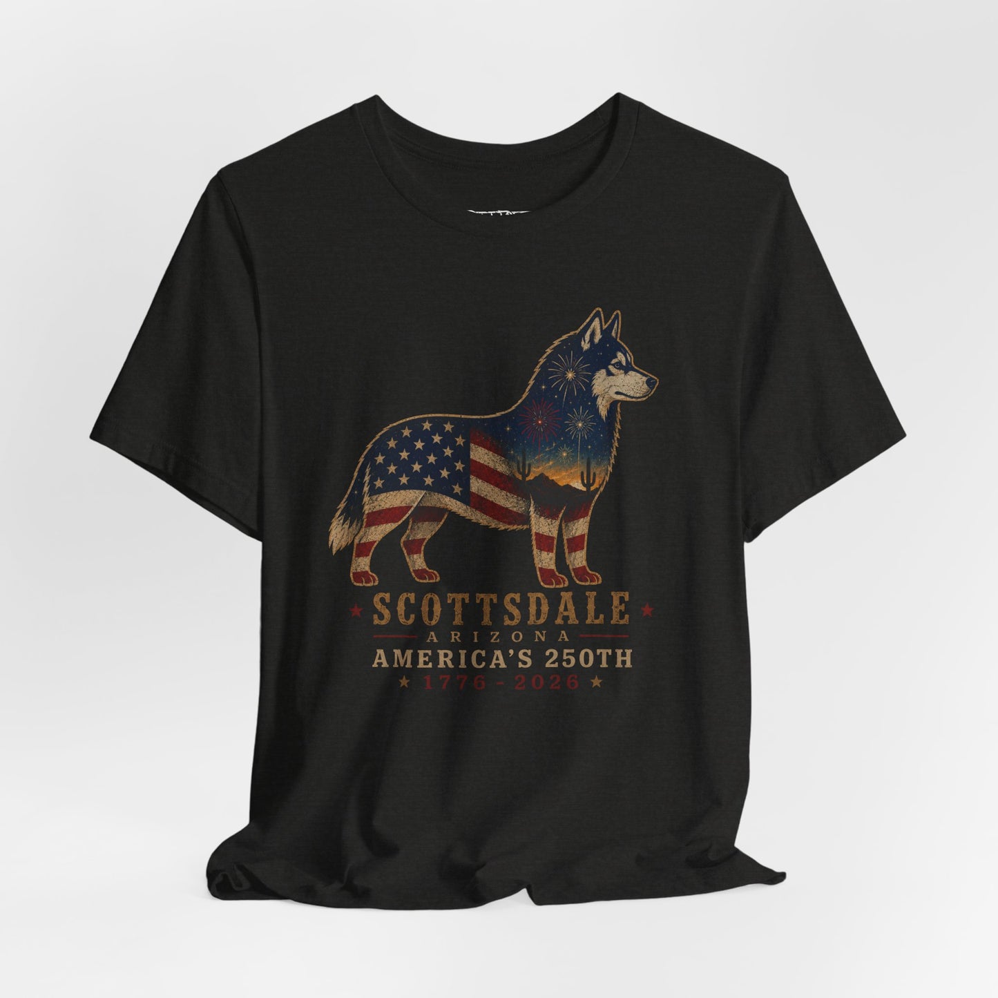 Freedom Crew T-Shirt – Patriotic Husky Flag Tee