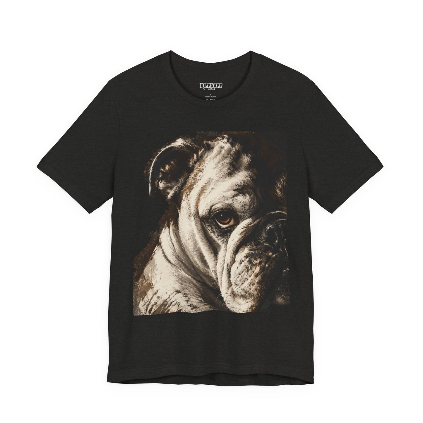 Bulldog Portrait T-Shirt Vintage Sepia Dog Graphic Tee