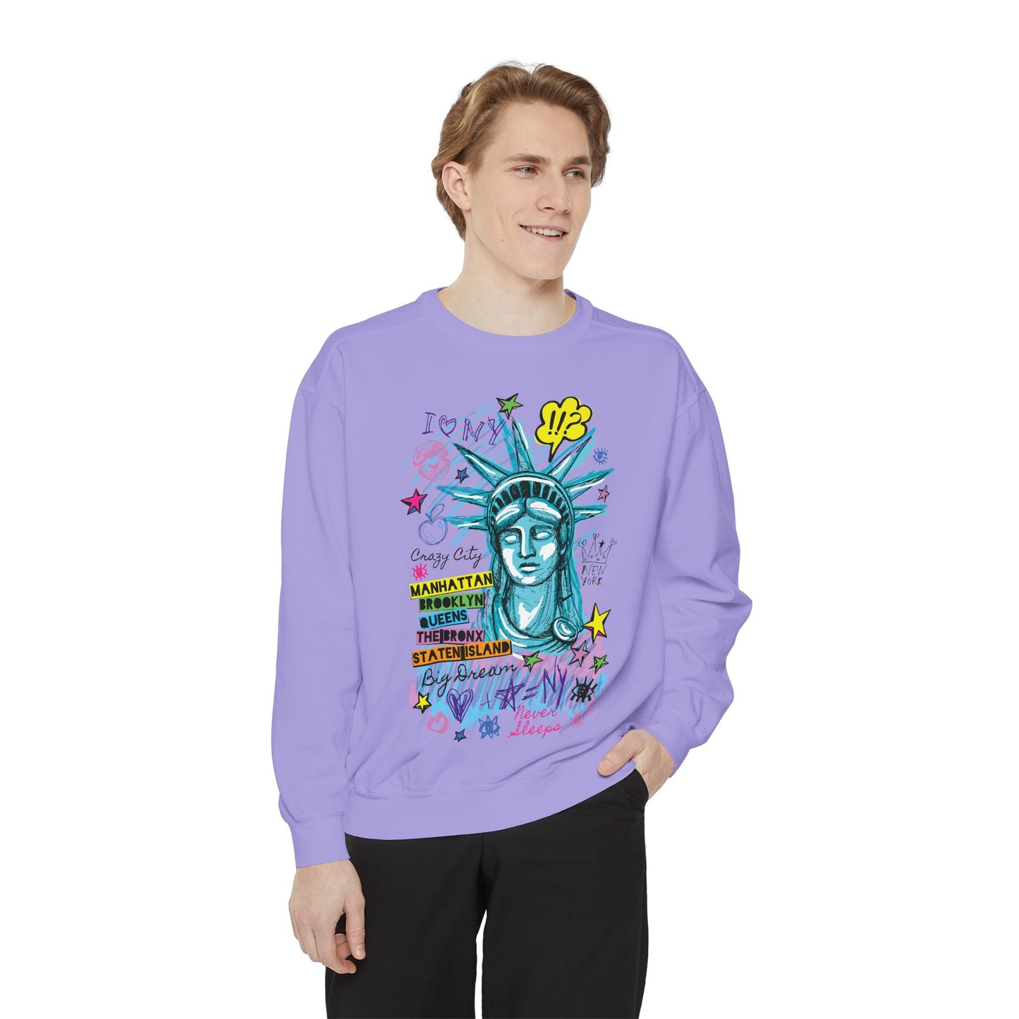 Statue of Liberty Graphic Unisex Sweatshirt - NYC Urban Style - Riff Raff Wear