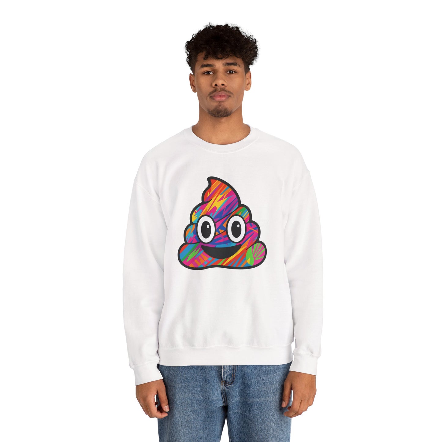 Colorful Emoji Crewneck Sweatshirt - Fun Unisex Design - Riff Raff Wear