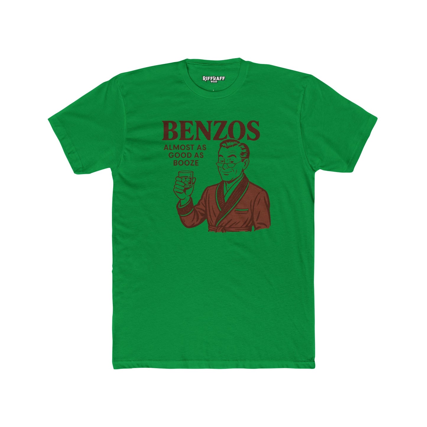 Unisex Cotton Crew Tee with 'BENZOS' - Perfect Med Merch - OverRx - Riff Raff Wear